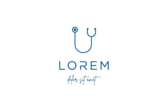 Letter U Stethoscope Medical Logo