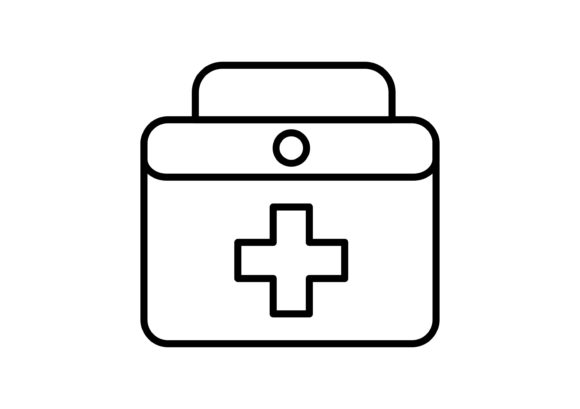 Medical Kit Line Icon Design