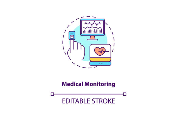 Medical Monitoring Concept Icon: Graphics and Icons for Real Projects