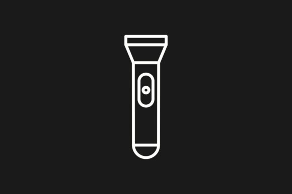 Medical Torch Light Line Inverted Icon D: Graphics and Icons for Editorial Design