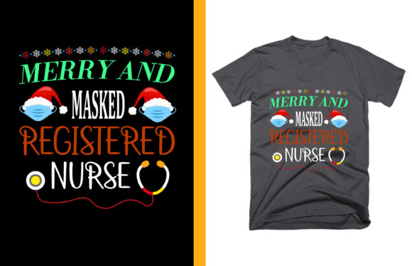 MERRY and MASKED REGISTERED NURSE DESIGN Graphics