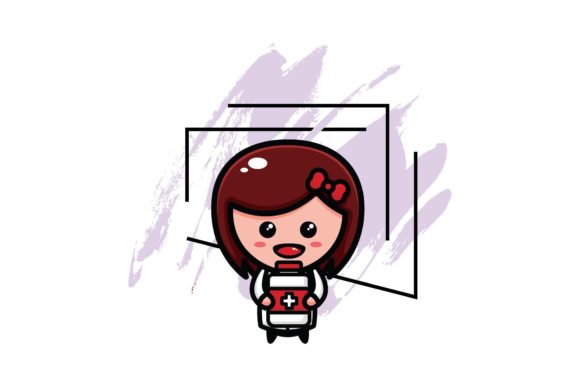 Nurse Cute Flat Design