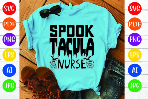 Spook Tacula Nurse T-Shirt Graphics