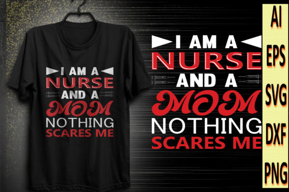 Typography Nurse T-Shirt Design Graphics